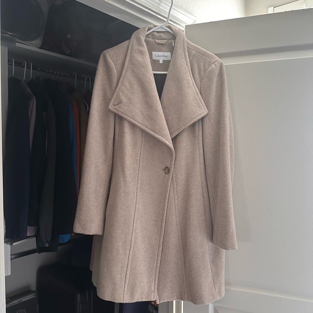 Calvin Klein Cream Trench Coat